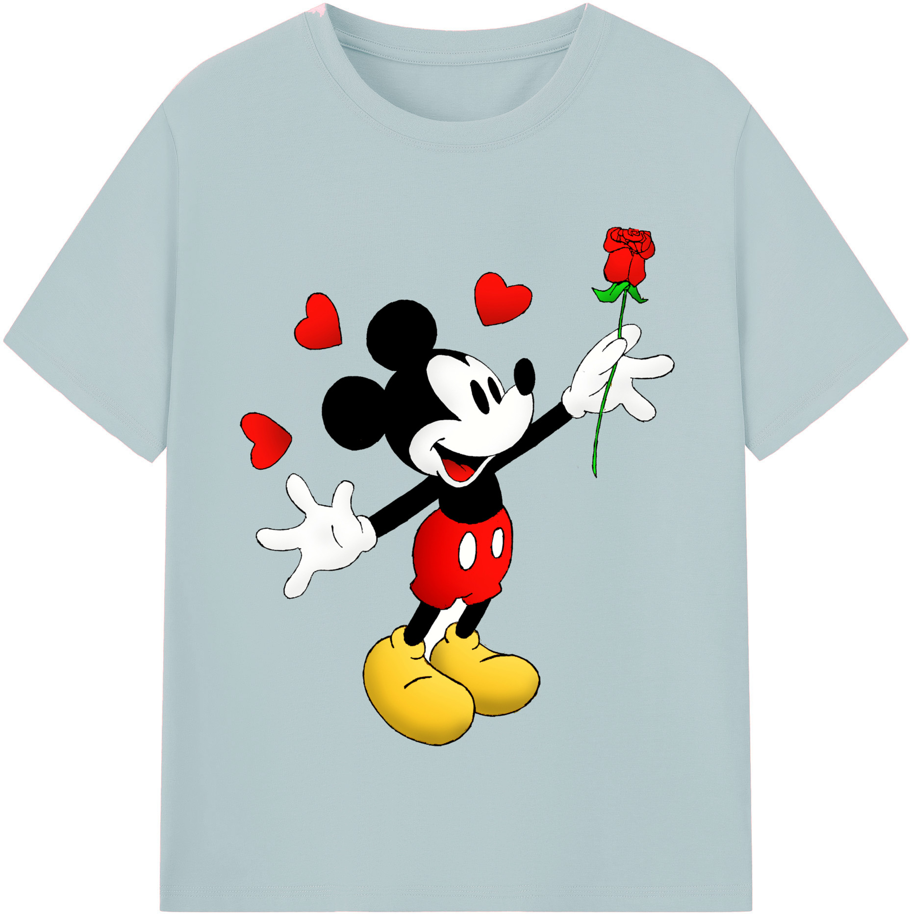 （画像用） ミッキーマウス Mickey Mouse 綿100％半袖Tシャツ（フロントプリント）